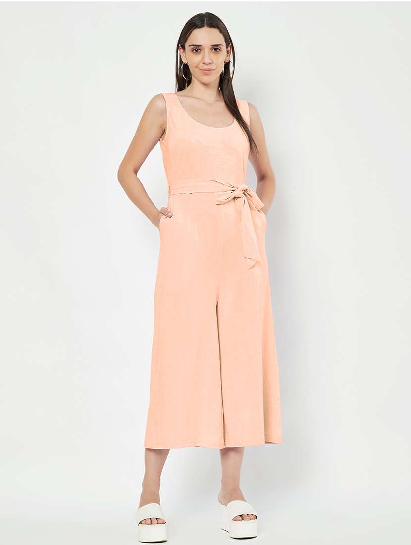 Women Solid Sleeveless Calf Length Jumpsuit - 22401342 -  Standard Image - 2