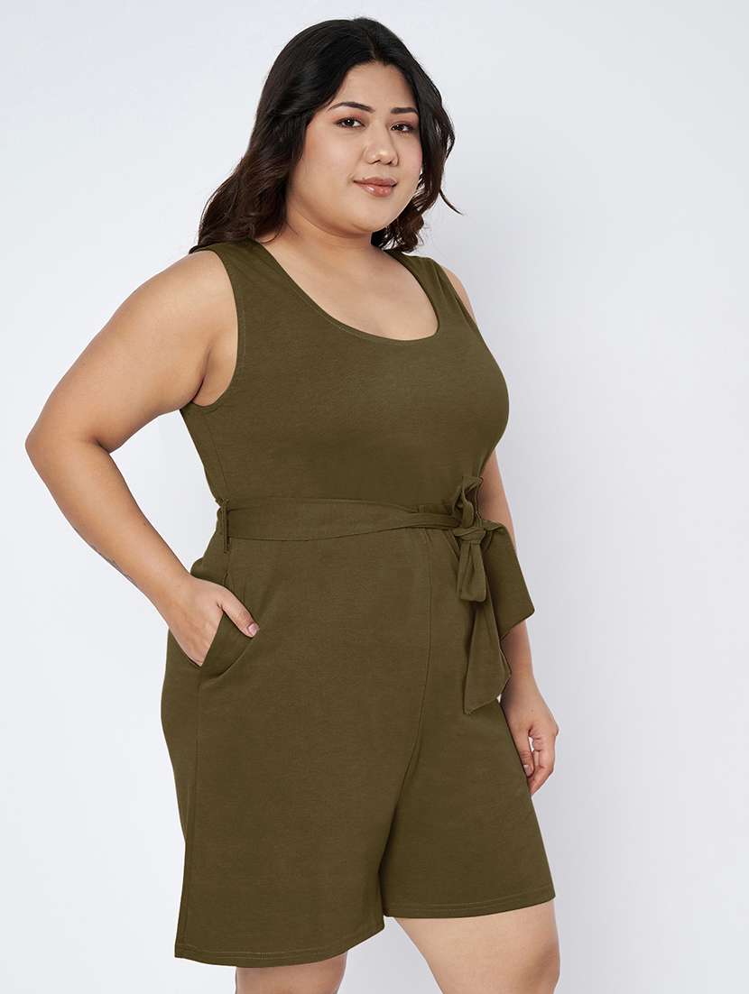 women solid sleeveless romper - 22401368 -  Standard Image - 2
