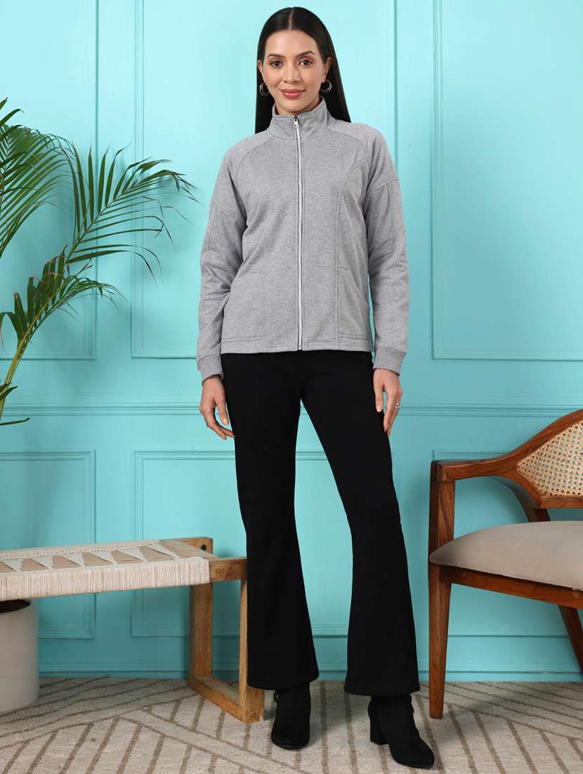 Women Solid Long Sleeves Regular Jacket - 22401490 -  Standard Image - 7