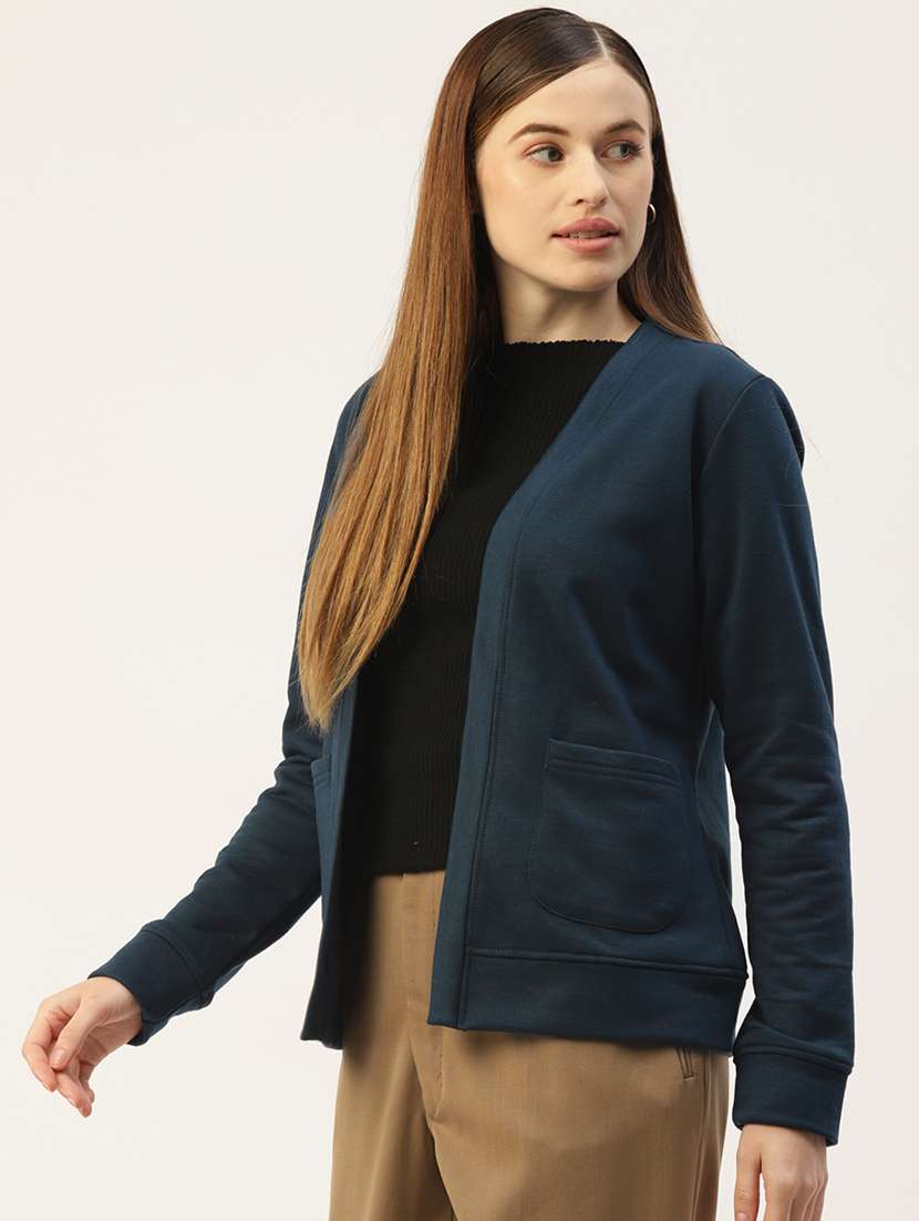 Women Solid Long Sleeves Regular Shrug - 22401499 -  Standard Image - 2
