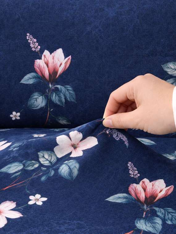 quirky home elastic fitted cover for 5 seater sofa - 22401585 -  Standard Image - 2