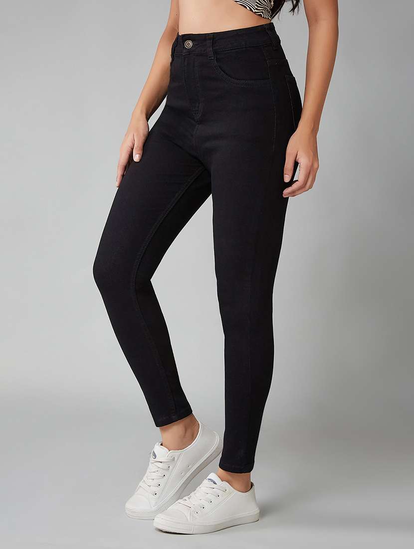 women solid high rise skinny jeans - 22402102 -  Standard Image - 2