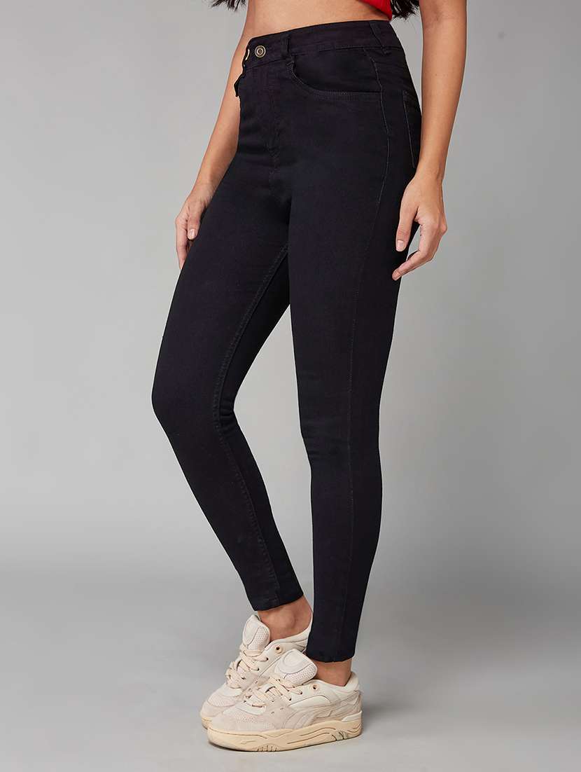 women solid high rise skinny jeans - 22402109 -  Standard Image - 2