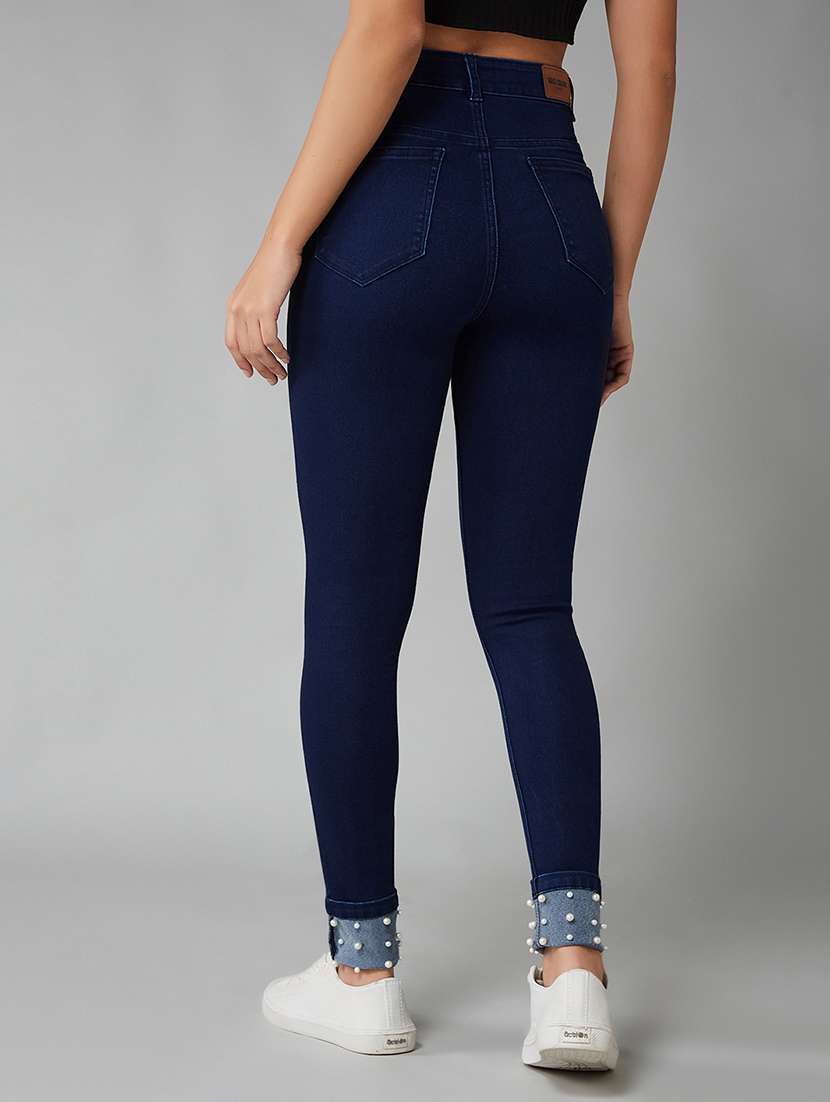 women embellished high rise skinny jeans - 22402133 -  Standard Image - 2