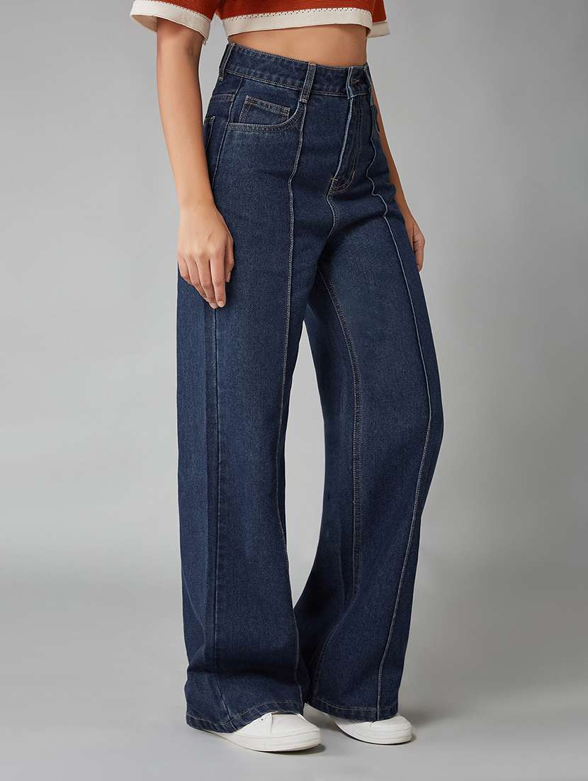 women solid high rise relaxed jeans - 22402144 -  Standard Image - 2