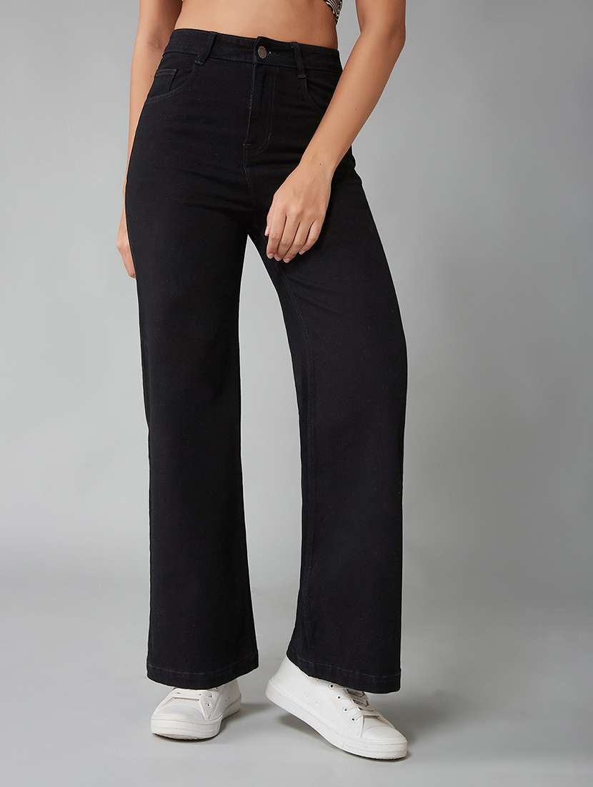 Women Solid High Rise Bootcut Jeans - 22402165 -  Standard Image - 2