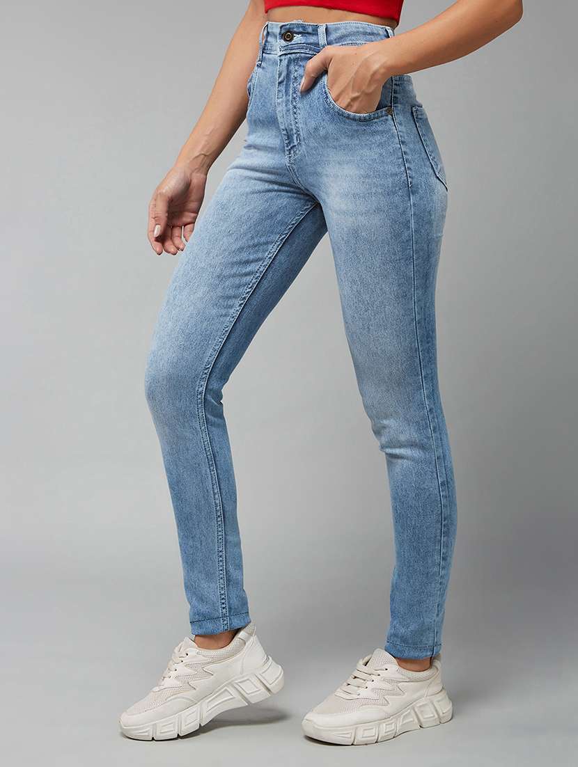 women solid high rise skinny jeans - 22402181 -  Standard Image - 2