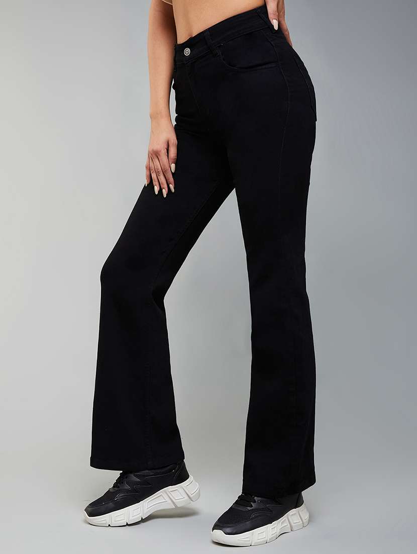 women solid high rise bootcut jeans - 22402186 -  Standard Image - 2