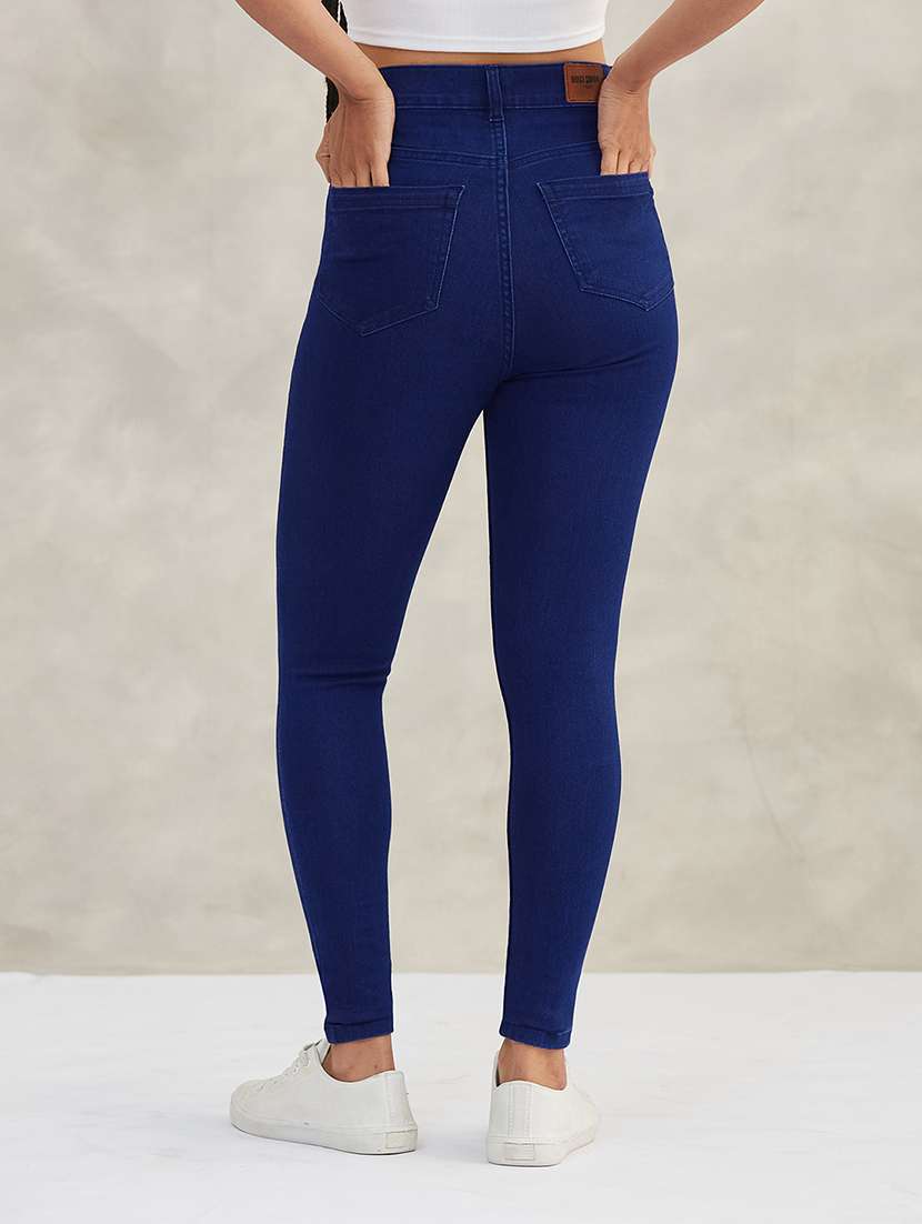 women solid high rise skinny jeans - 22402193 -  Standard Image - 2