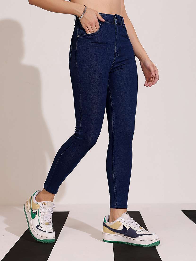 women solid high rise skinny jeans - 22402217 -  Standard Image - 2