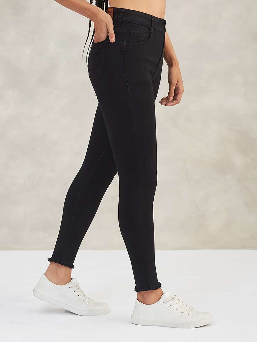 women solid high rise skinny jeans - 22402223 -  Standard Image - 2