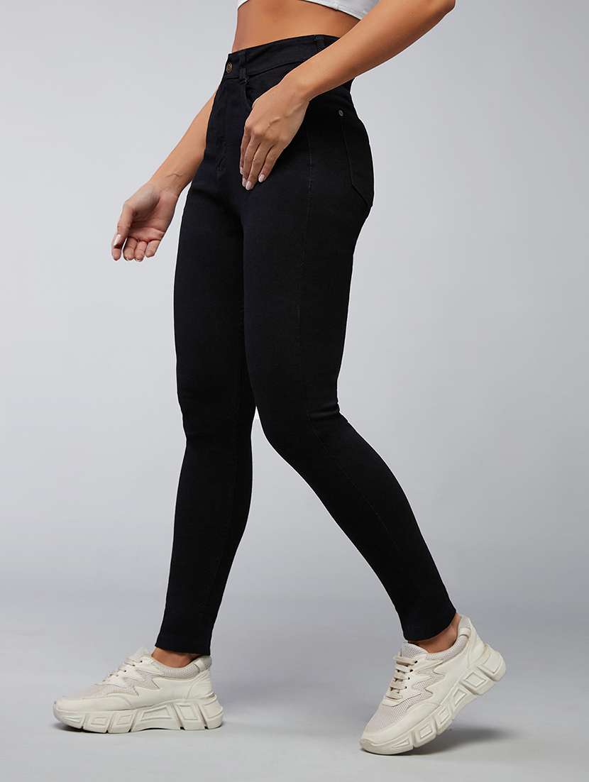 women solid high rise skinny jeans - 22402246 -  Standard Image - 2