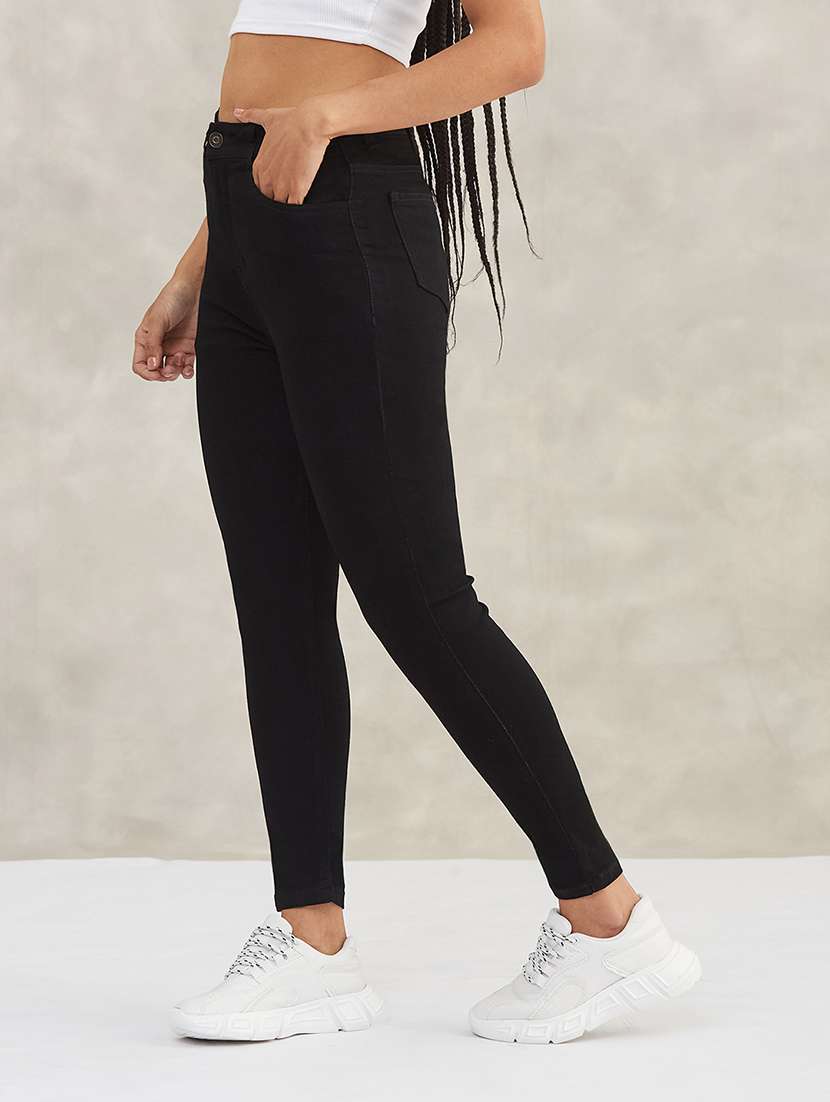women solid high rise skinny jeans - 22402257 -  Standard Image - 2