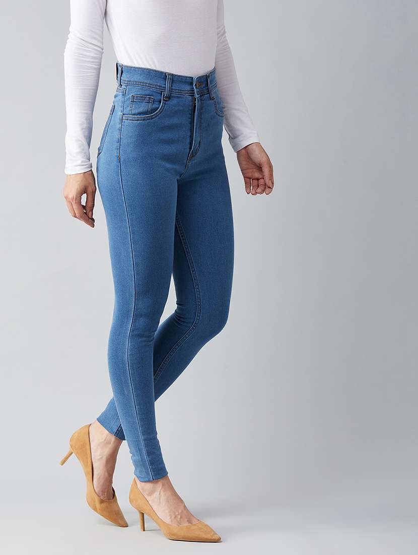 women solid high rise skinny jeans - 22402268 -  Standard Image - 2