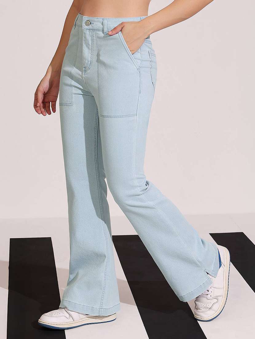 women solid high rise bootcut jean - 22402292 -  Standard Image - 2