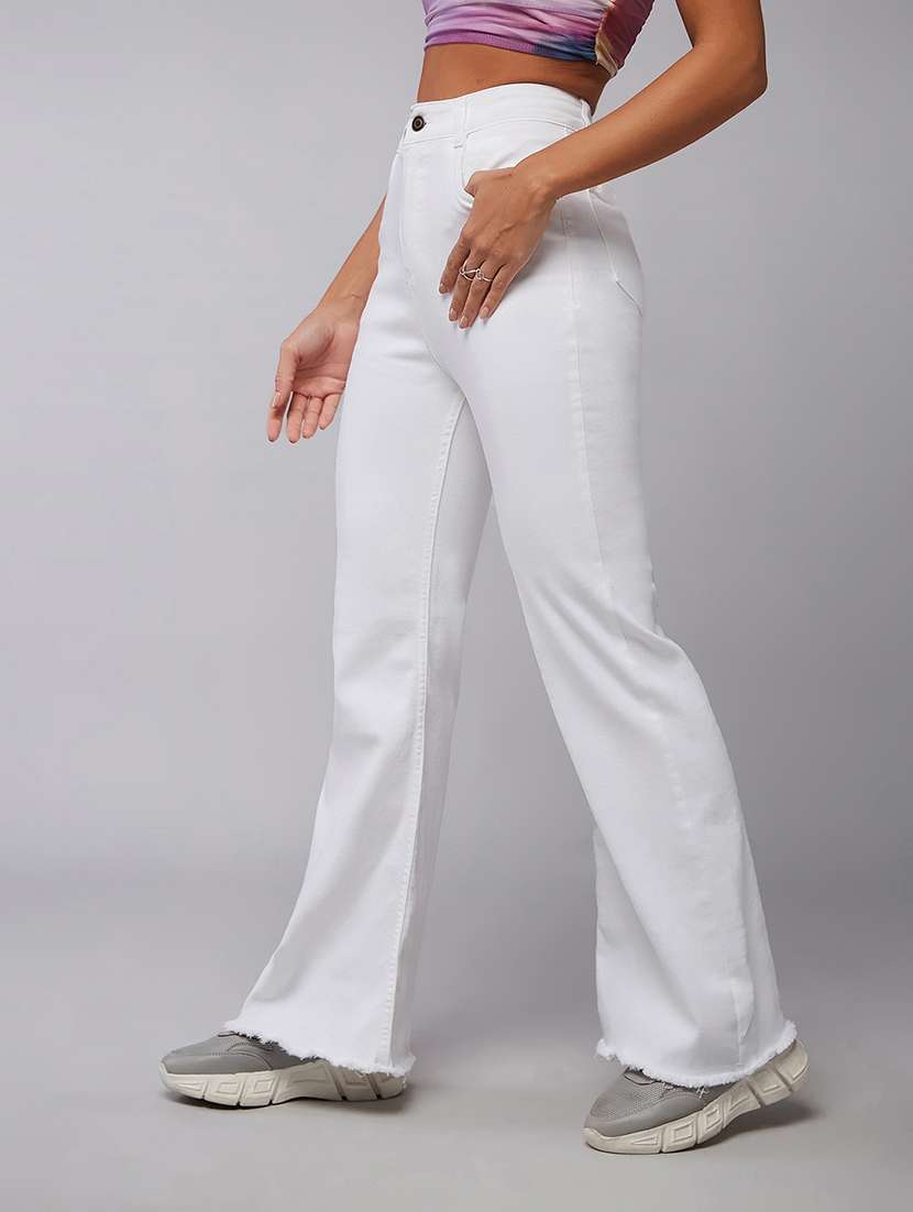women solid high rise bootcut jeans - 22402303 -  Standard Image - 2