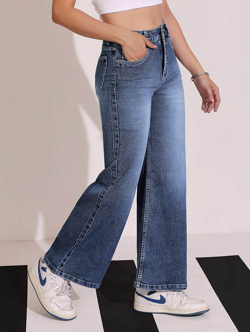 women solid high rise bootcut jean - 22402312 -  Standard Image - 2