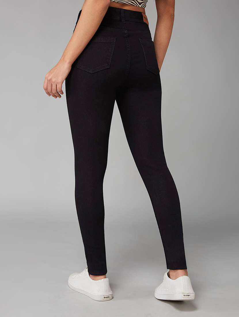 women solid high rise skinny jeans - 22402316 -  Standard Image - 2