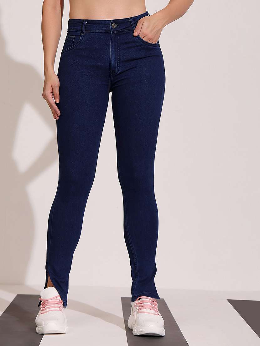 women solid high rise skinny jeans - 22402371 -  Standard Image - 2