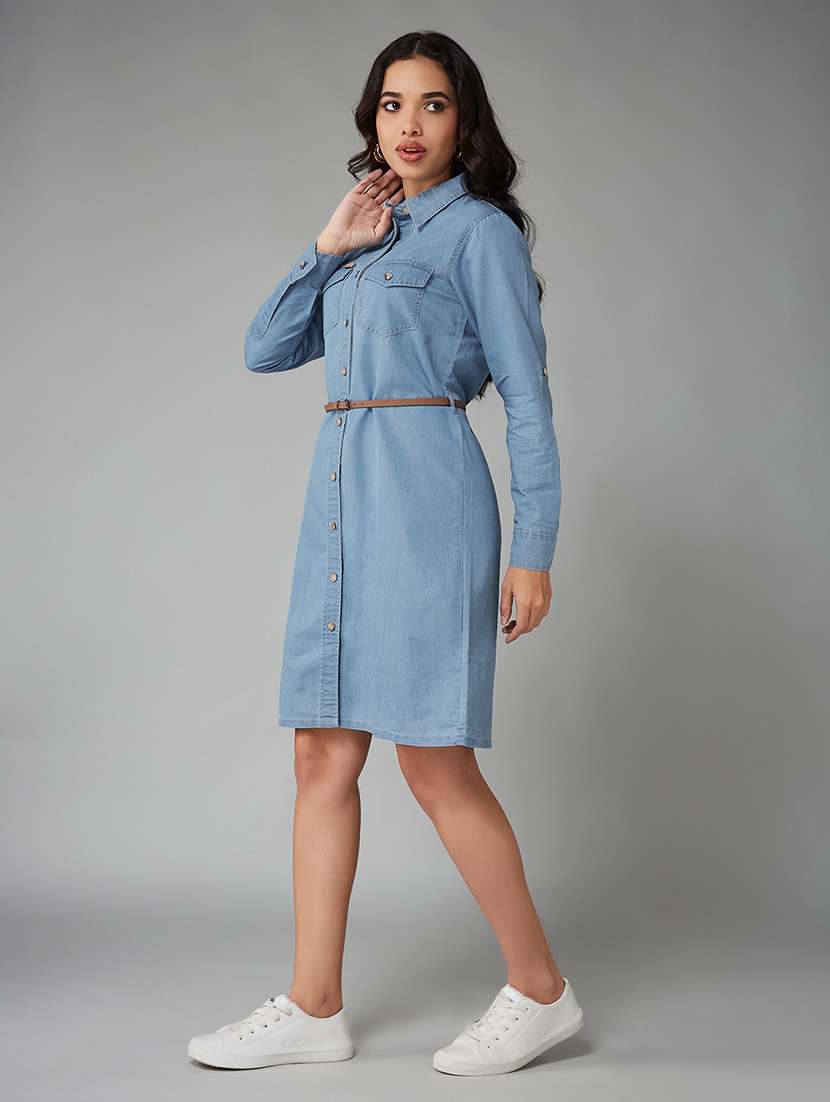 blue cotton shirt dress - 22402383 -  Standard Image - 2