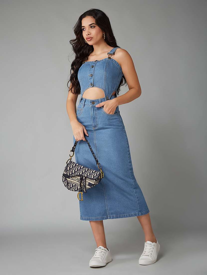 women solid top and skirt co-ord set
