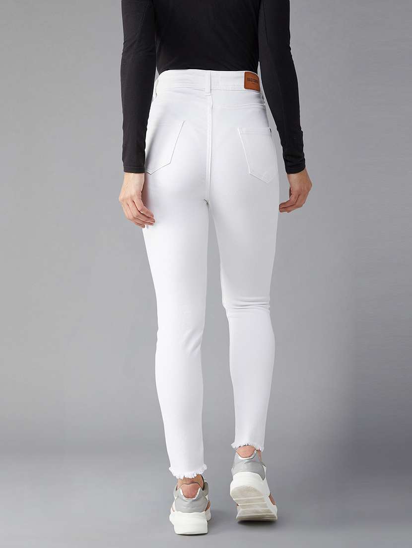 women solid high rise skinny jeans - 22402395 -  Standard Image - 2