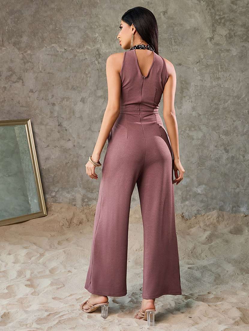 Women Sequined Halter Neck Jumpsuit - 22402545 -  Standard Image - 2