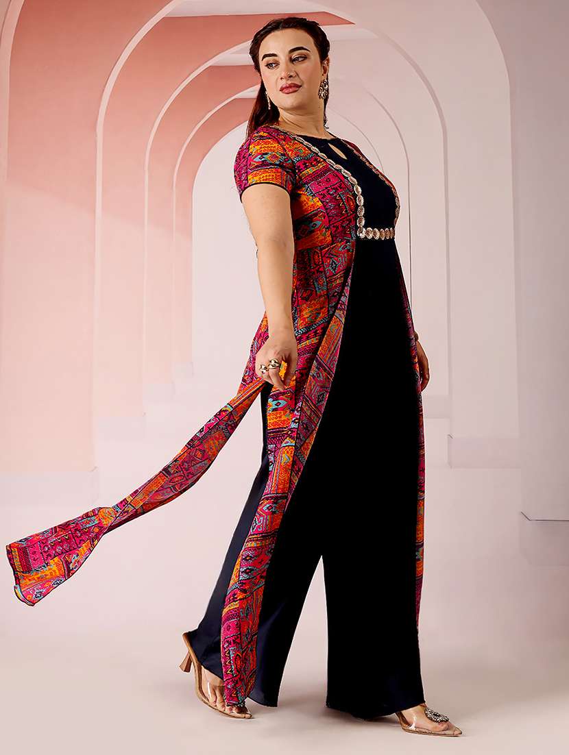 women printed short sleeve jumpsuit - 22402551 -  Standard Image - 2