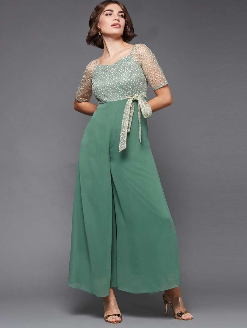 women embroidered short sleeve jumpsuit - 22402554 -  Standard Image - 2