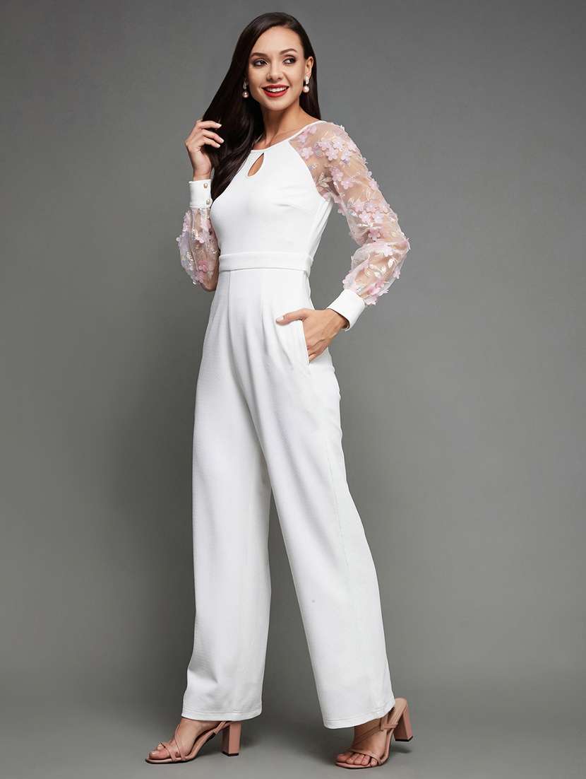 women self designed bishop sleeve jumpsuit - 22402566 -  Standard Image - 2