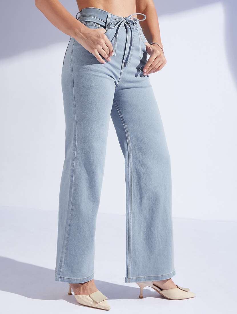 women solid high rise bootcut jeans - 22402608 -  Standard Image - 2