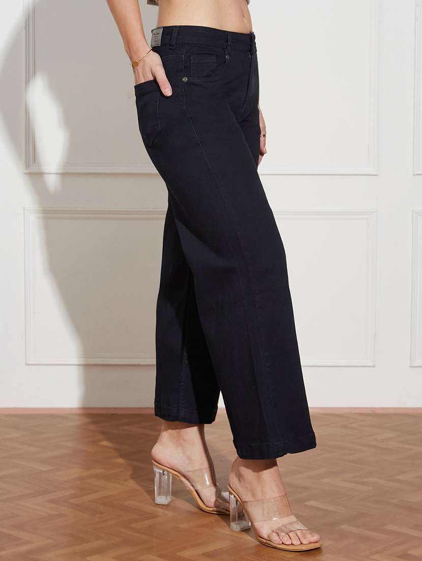 women solid mid rise bootcut jeans - 22402625 -  Standard Image - 2