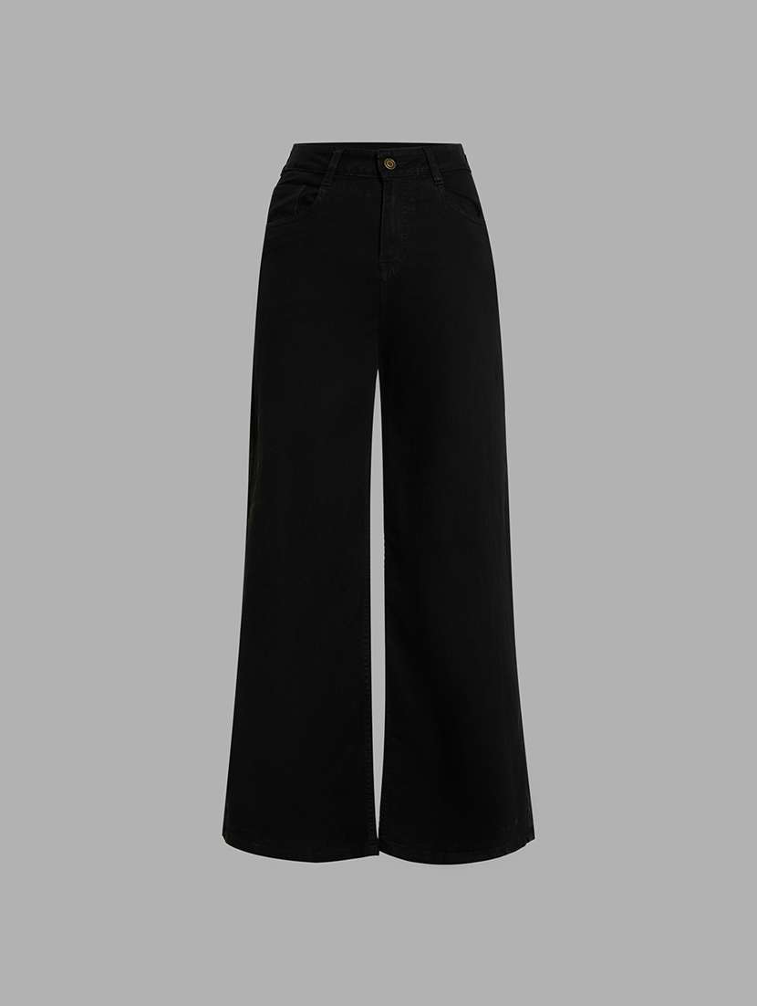 women solid high rise bootcut jeans - 22402627 -  Standard Image - 2