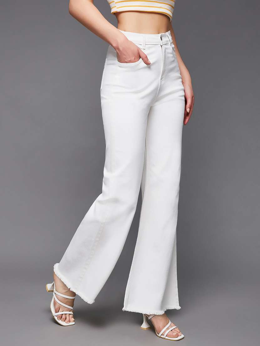 women solid high rise bootcut jeans - 22402713 -  Standard Image - 2