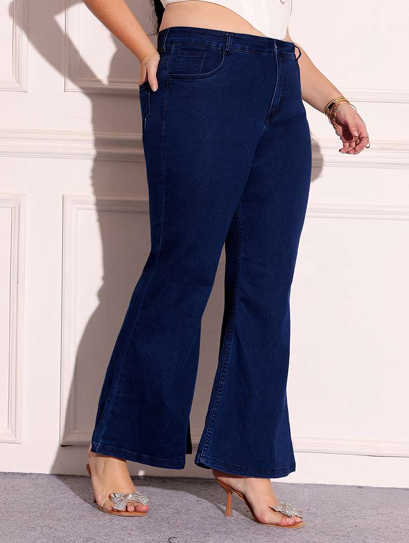 women solid high rise bootcut jean - 22402717 -  Standard Image - 2