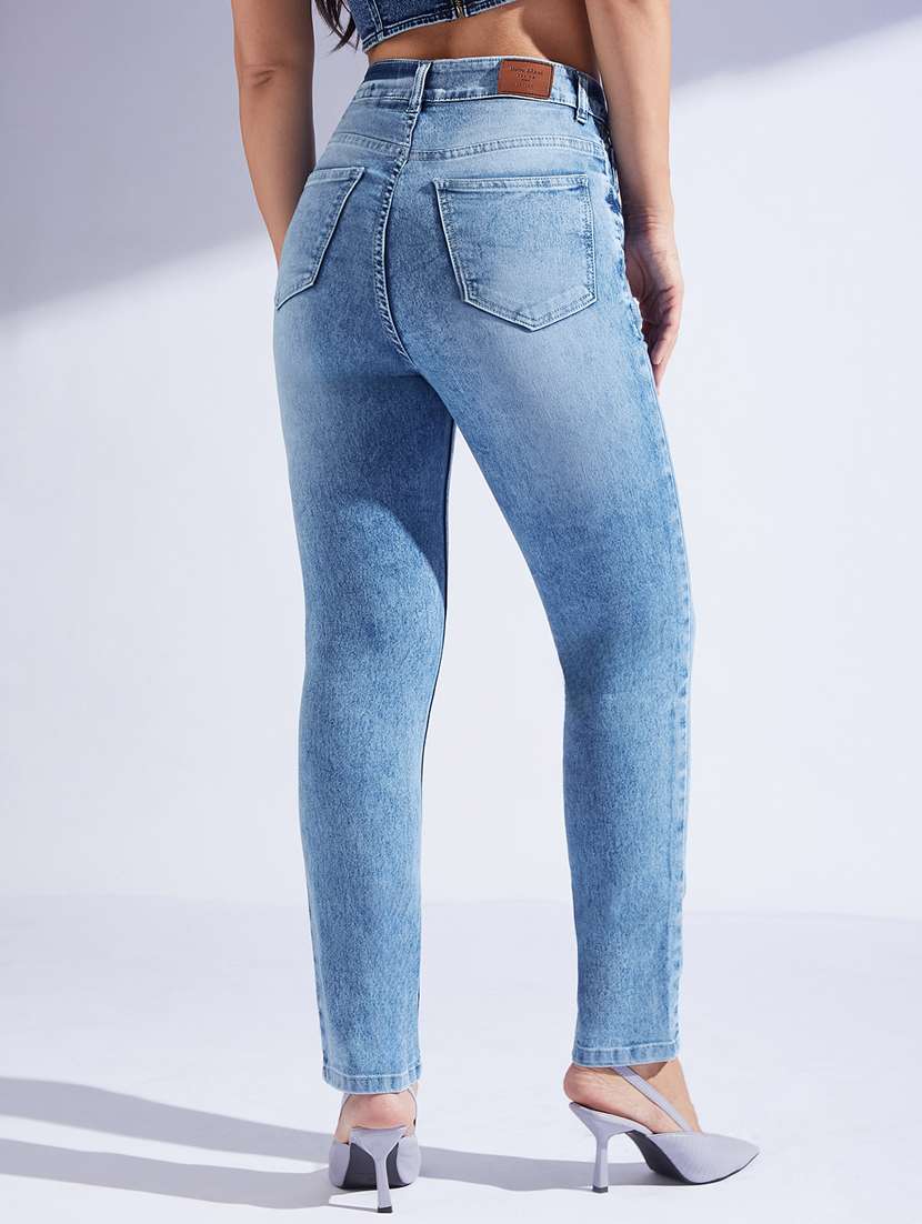 women solid high rise skinny jeans - 22402725 -  Standard Image - 2