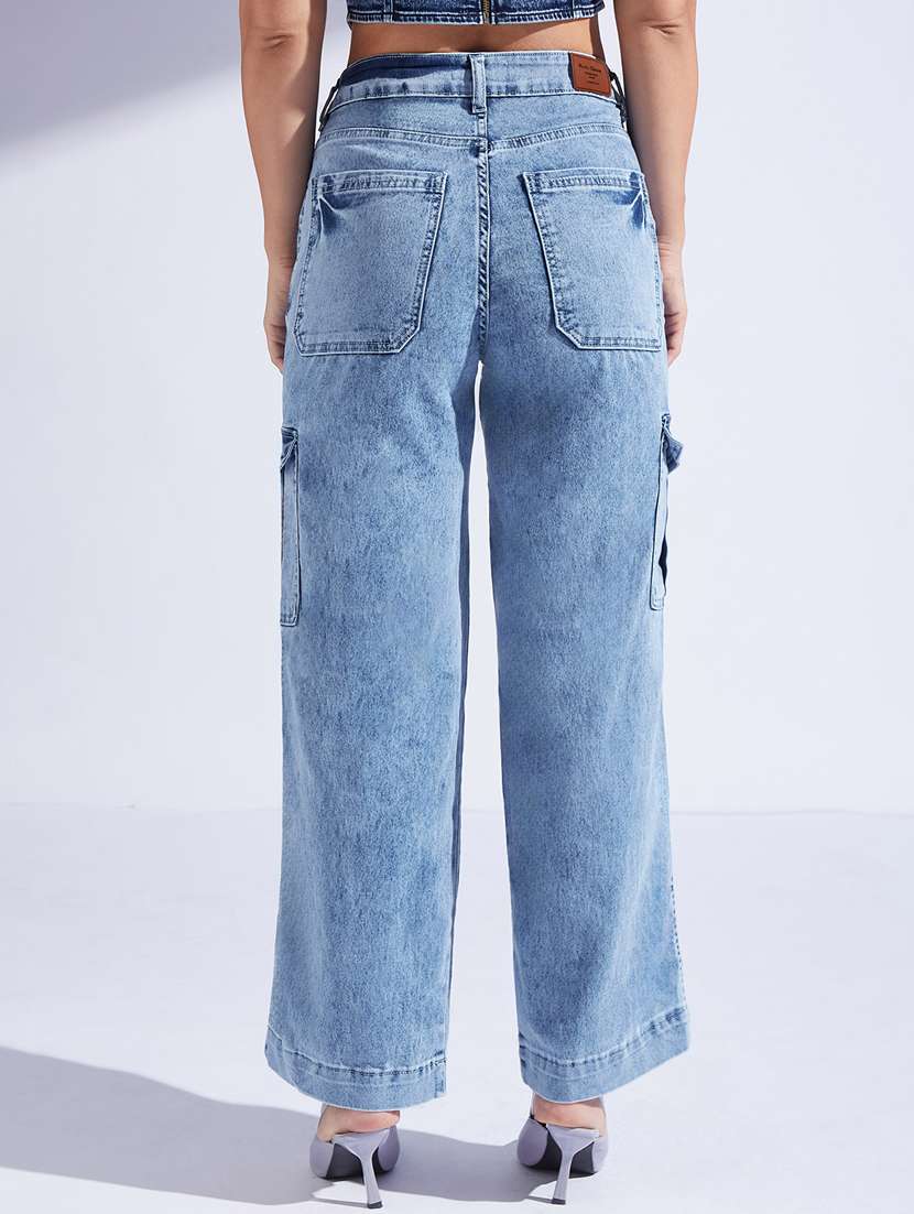 women solid high rise cargo - 22402733 -  Standard Image - 2