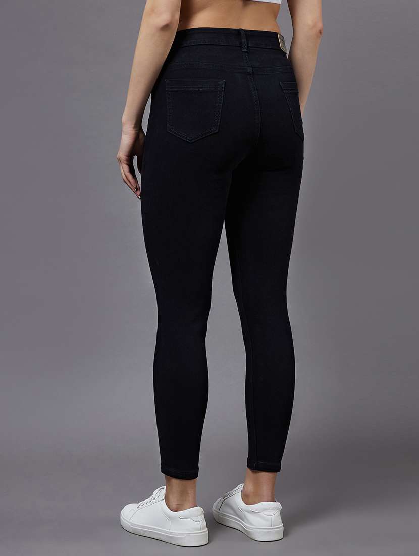 women solid high rise skinny jeans - 22402766 -  Standard Image - 2