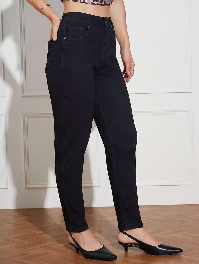 women solid high rise slim jeans - 22402771 -  Standard Image - 2