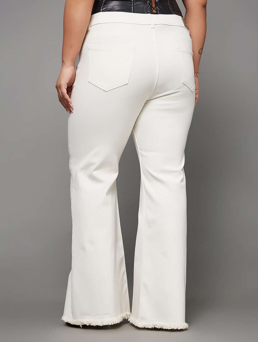 women solid high rise bootcut jean - 22402801 -  Standard Image - 2