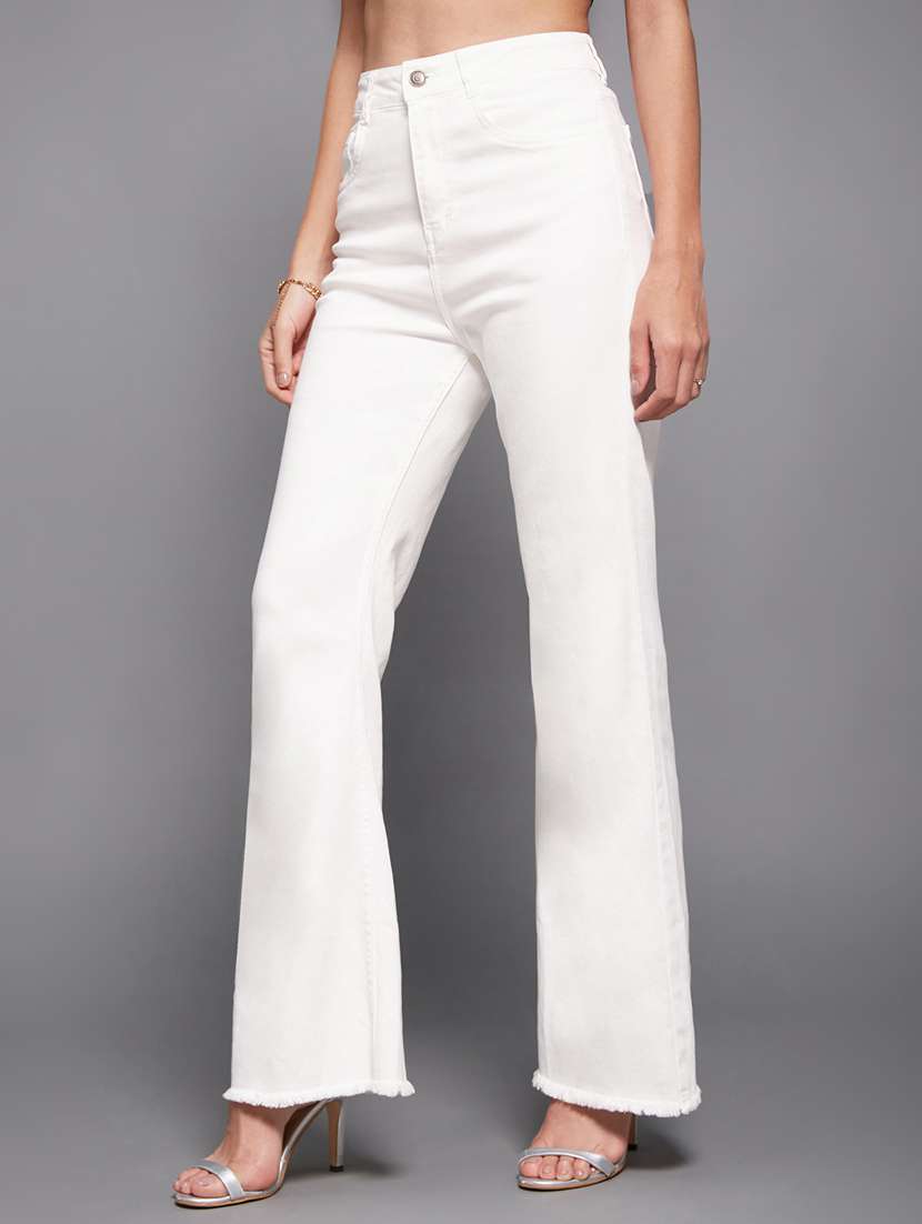 women solid high rise bootcut jeans - 22402816 -  Standard Image - 2