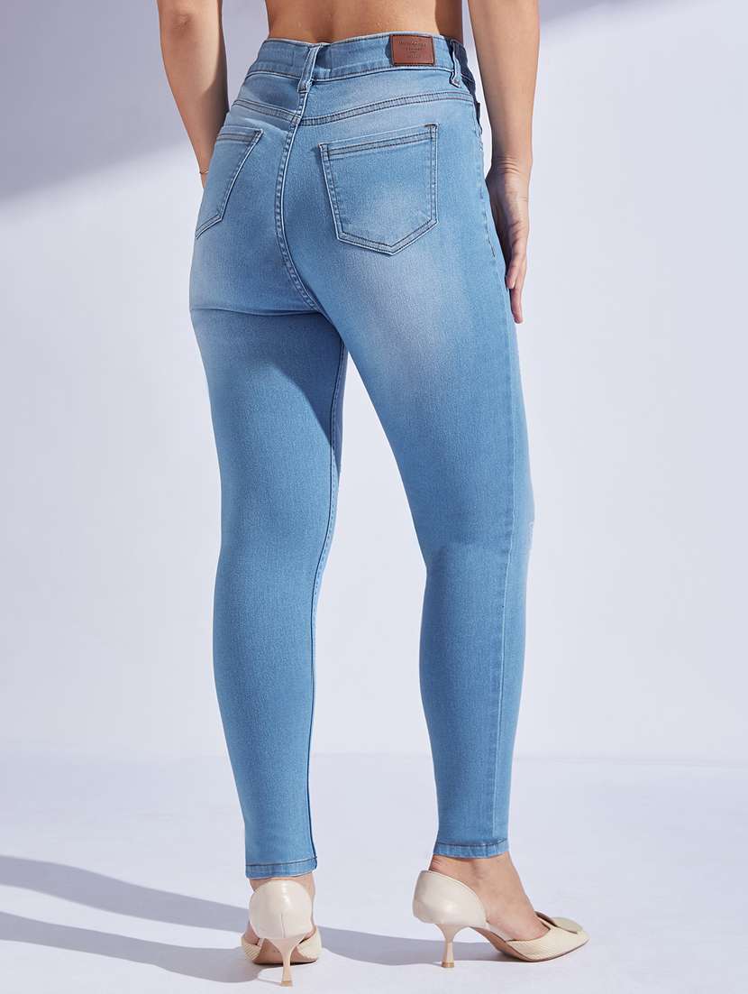 women solid high rise skinny jeans - 22402826 -  Standard Image - 2