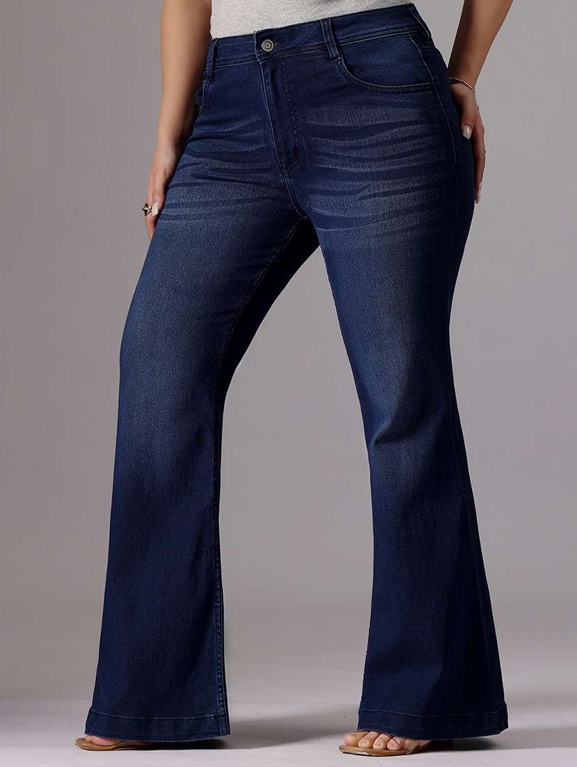 women solid high rise bootcut jeans - 22402853 -  Standard Image - 2