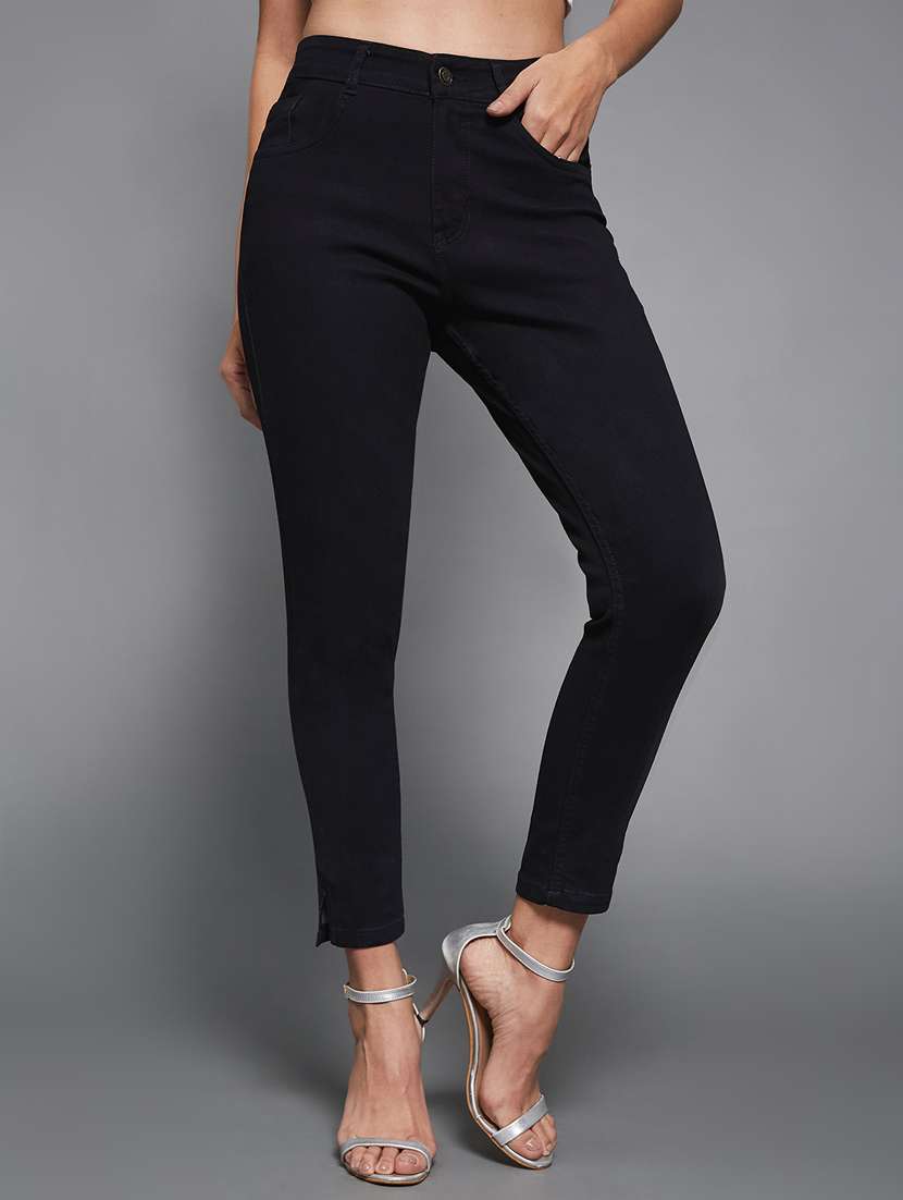 women solid high rise skinny jeans - 22402869 -  Standard Image - 2