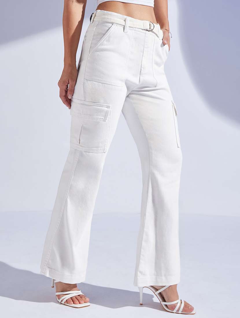 white cotton jeans