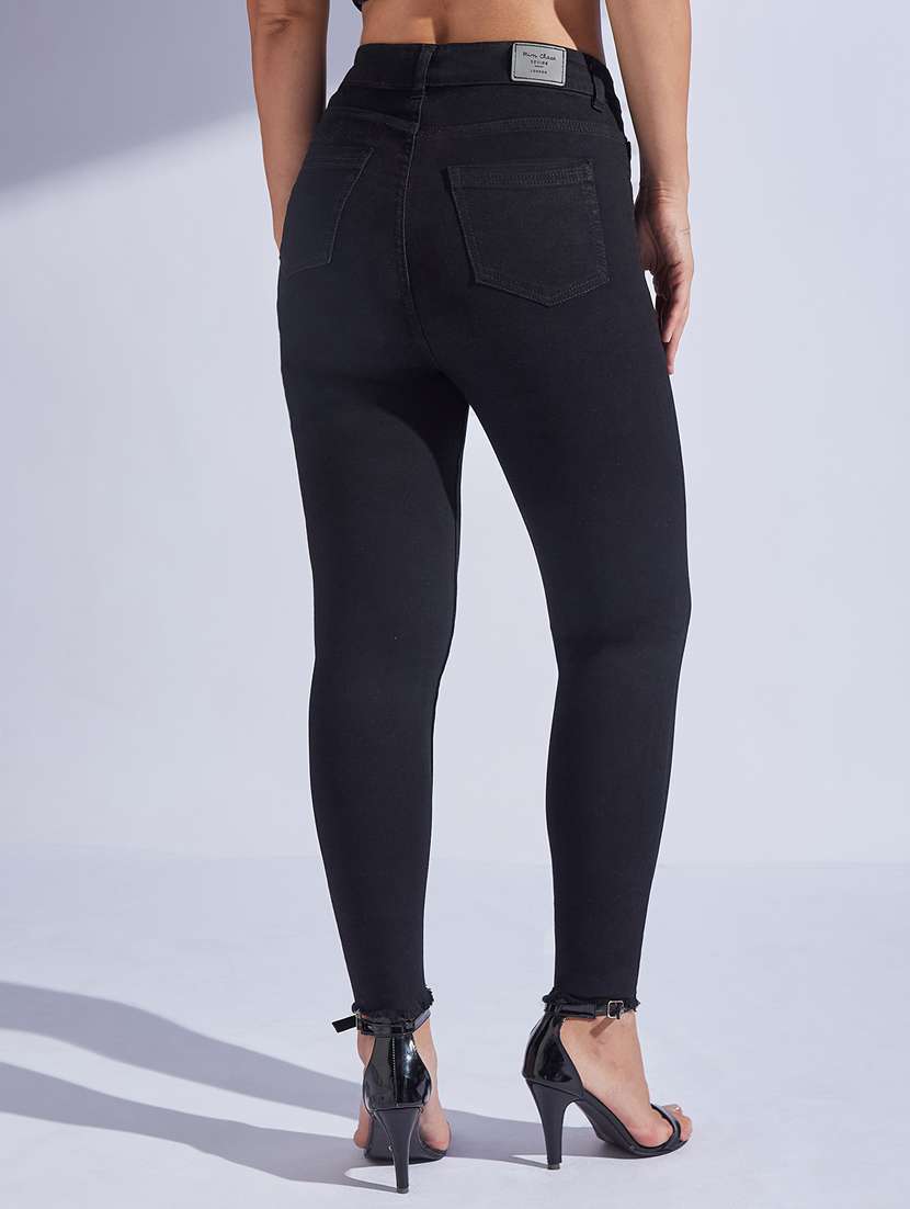 women solid high rise skinny jeans - 22402893 -  Standard Image - 2