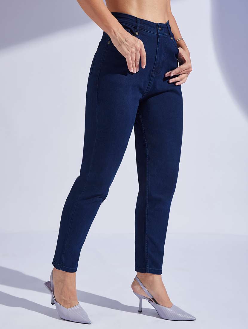 women solid high rise slim fit jeans - 22402896 -  Standard Image - 2