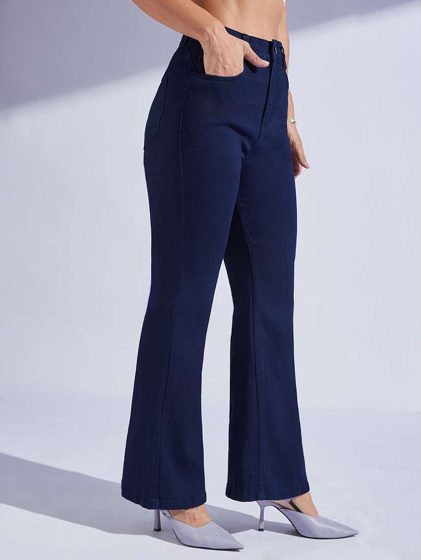 women solid high rise bootcut jean - 22402913 -  Standard Image - 2