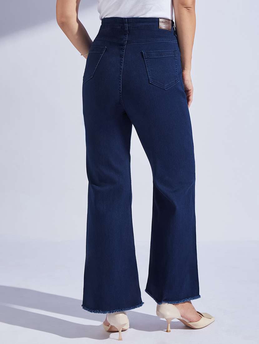 women solid high rise bootcut jean - 22402943 -  Standard Image - 2
