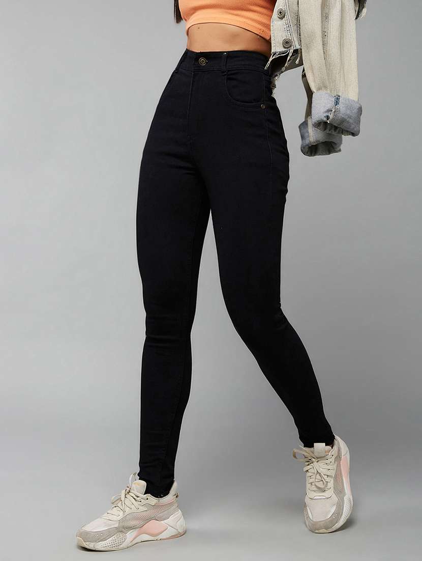 women solid high rise skinny jeans - 22402951 -  Standard Image - 2